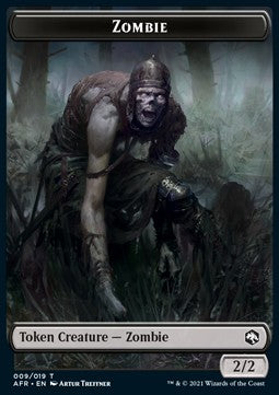 Zombie Token (Black 2/2)⁣ - Adventures in the Forgotten Realms: Extras⁣ (Token)⁣ [T09]