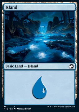Island⁣ - Innistrad: Midnight Hunt: Extras⁣ (Land)⁣ [381]