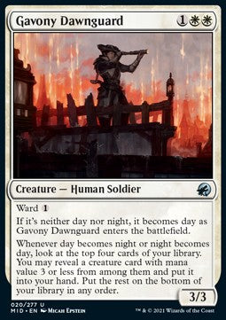 Gavony Dawnguard⁣ - Innistrad: Midnight Hunt⁣ (Uncommon)⁣ [20]