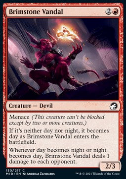 Brimstone Vandal⁣ - Innistrad: Midnight Hunt⁣ (Common)⁣ [130]