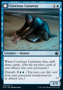 Covetous Castaway // Ghostly Castigator⁣ - Innistrad: Midnight Hunt⁣ (Uncommon)⁣ [45]