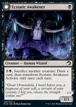 Ecstatic Awakener // Awoken Demon⁣ - Innistrad: Midnight Hunt⁣ (Common)⁣ [100]
