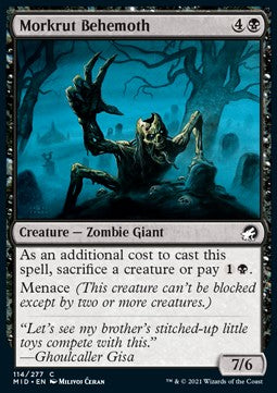 Morkrut Behemoth⁣ - Innistrad: Midnight Hunt⁣ (Common)⁣ [114]