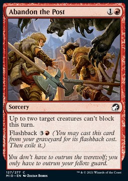 Abandon the Post⁣ - Innistrad: Midnight Hunt⁣ (Common)⁣ [127]