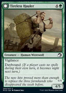 Tireless Hauler // Dire-Strain Brawler⁣ - Innistrad: Midnight Hunt⁣ (Common)⁣ [203]