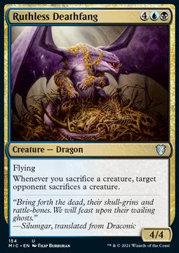 Ruthless Deathfang⁣ - Commander: Innistrad: Midnight Hunt⁣ (Uncommon)⁣ [154]