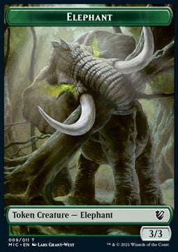 Elephant Token (G 3/3) // Spirit Token (W 1/1)⁣ - Commander: Innistrad: Midnight Hunt⁣ (Token)⁣ [T 9/2]
