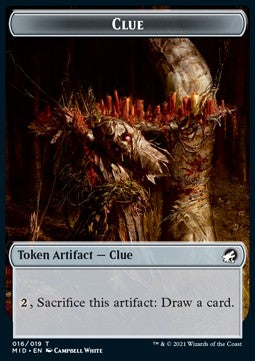 Clue Token // Zombie Token (B 2/2 Decayed)⁣ - Innistrad: Midnight Hunt: Extras⁣ (Token)⁣ [T 16/5]