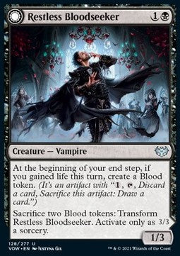 Restless Bloodseeker // Bloodsoaked Reveler⁣ - Innistrad: Crimson Vow⁣ (Uncommon)⁣ [128]
