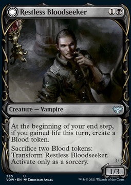 Restless Bloodseeker // Bloodsoaked Reveler⁣ - Innistrad: Crimson Vow: Extras⁣ (Uncommon)⁣ [295]