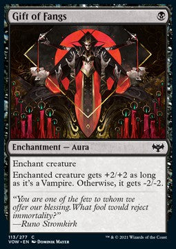 Gift of Fangs⁣ - Innistrad: Crimson Vow⁣ (Common)⁣ [113]