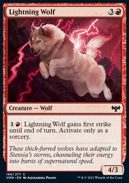 Lightning Wolf⁣ - Innistrad: Crimson Vow⁣ (Common)⁣ [168]