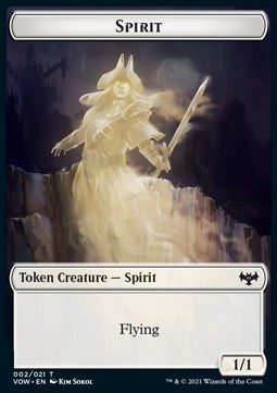 Spirit Token (W 1/1) // Copy Token⁣ - Innistrad: Crimson Vow: Extras⁣ (Token)⁣ [T 2/19]
