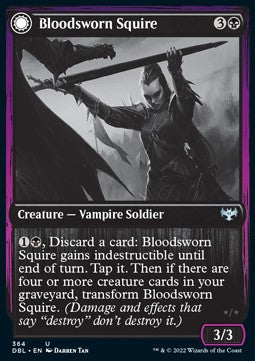 Bloodsworn Squire // Bloodsworn Knight⁣ - Innistrad: Double Feature⁣ (Uncommon)⁣ [364]