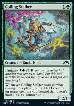 Coiling Stalker⁣ - Kamigawa: Neon Dynasty⁣ (Common)⁣ [179]