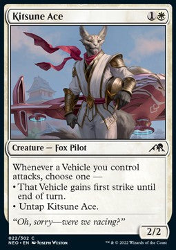 Kitsune Ace⁣ - Kamigawa: Neon Dynasty⁣ (Common)⁣ [22]