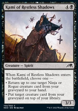Kami of Restless Shadows⁣ - Kamigawa: Neon Dynasty⁣ (Common)⁣ [104]