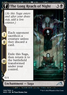 The Long Reach of Night // Animus of Night's Reach⁣ - Kamigawa: Neon Dynasty⁣ (Uncommon)⁣ [109]