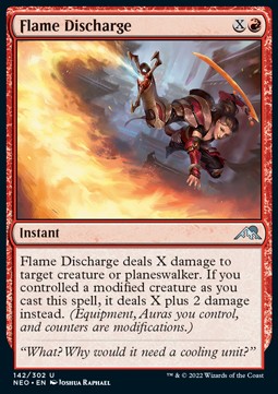 Flame Discharge⁣ - Kamigawa: Neon Dynasty⁣ (Uncommon)⁣ [142]