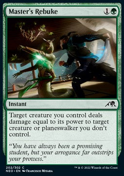 Master's Rebuke⁣ - Kamigawa: Neon Dynasty⁣ (Common)⁣ [202]