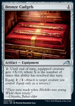 Bronze Cudgels⁣ - Kamigawa: Neon Dynasty⁣ (Uncommon)⁣ [240]