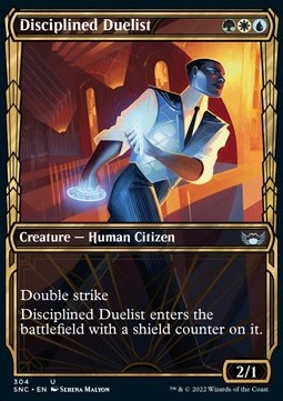 Disciplined Duelist (V.1)⁣ - Streets of New Capenna: Extras⁣ (Uncommon)⁣ [304]