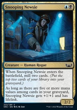 Snooping Newsie⁣ - Streets of New Capenna⁣ (Common)⁣ [222]