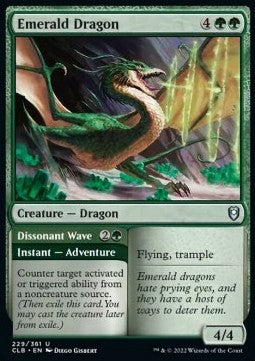 Emerald Dragon // Dissonant Wave⁣ - Commander Legends: Battle for Baldur's Gate⁣ (Uncommon)⁣ [229]