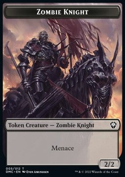 Zombie Knight Token (B 2/2 Menace) // Griffin Token (W 2/2)⁣ - Commander: Dominaria United: Extras⁣ (Token)⁣ [T 5/1]