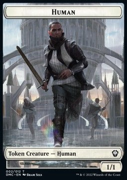 Human Token (W 1/1) // Snake Token (G 1/1)⁣ - Commander: Dominaria United: Extras⁣ (Token)⁣ [T 2/11]