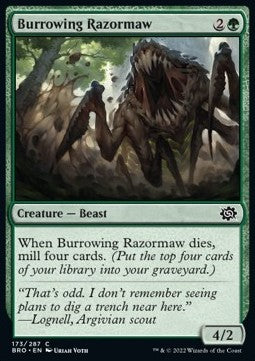 Burrowing Razormaw⁣ - The Brothers' War⁣ (Common)⁣ [173]