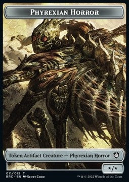 Phyrexian Horror Token (A */*) // Servo Token (A 1/1)⁣ - Commander: The Brothers' War: Extras⁣ (Token)⁣ [T 11/13]
