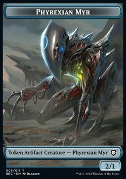 Phyrexian Myr Token (UA 2/1) // Scrap Token⁣ - Commander: The Brothers' War: Extras⁣ (Token)⁣ [T 5/12]