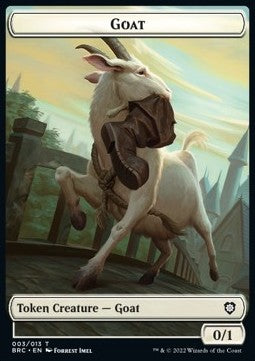 Goat Token (W 0/1) // Construct Token (A 1/1)⁣ - Commander: The Brothers' War: Extras⁣ (Token)⁣ [T 3/8]