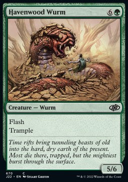 Havenwood Wurm⁣ - Jumpstart 2022⁣ (Common)⁣ [670]