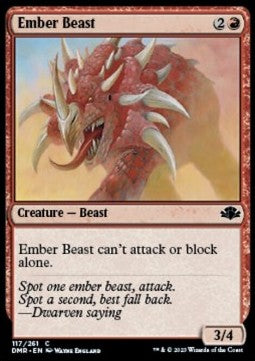 Ember Beast⁣ - Dominaria Remastered⁣ (Common)⁣ [117]