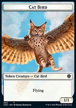 Cat Bird Token (W 1/1) // Spirit Token (W 1/1)⁣ - Starter Commander Decks⁣ (Token)⁣ [T 5/9]