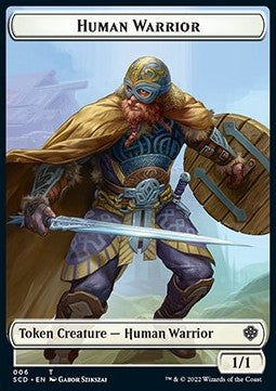 Human Warrior Token (W 1/1) // Insect Token (G 1/1 Flying, Deathtouch)⁣ - Starter Commander Decks⁣ (Token)⁣ [T 6/22]