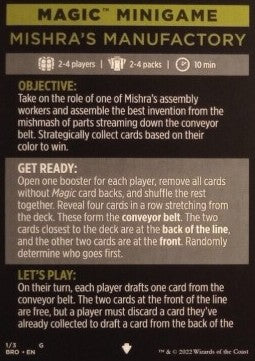 Magic Minigame: Mishra's Manufactory⁣ - The Brothers' War: Extras⁣ (Tip Card)⁣ [G1]