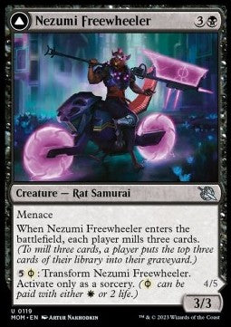 Nezumi Freewheeler // Hideous Fleshwheeler⁣ - March of the Machine⁣ (Uncommon)⁣ [119]