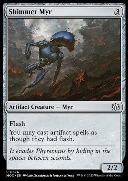 Shimmer Myr⁣ - Commander: March of the Machine⁣ (Uncommon)⁣ [376]