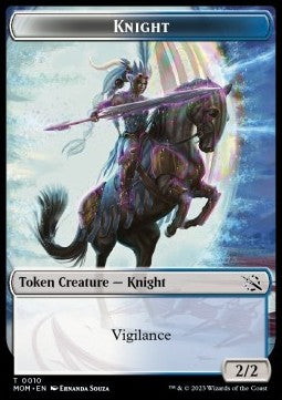 Knight Token (White and Blue 2/2)⁣ - March of the Machine: Extras⁣ (Token)⁣ [T10]