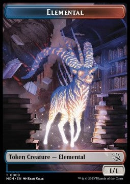 Elemental Token (Blue and Red 1/1)⁣ - March of the Machine: Extras⁣ (Token)⁣ [T9]