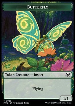 Butterfly Token (G 1/1) // City's Blessing Token⁣ - Commander: March of the Machine: Extras⁣ (Token)⁣ [T 29/45]