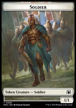 Soldier Token (W 1/1) // Insect Token (UR 1/1)⁣ - Commander: March of the Machine: Extras⁣ (Token)⁣ [T 8/31]