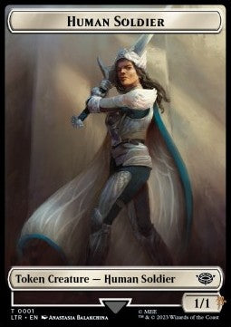 Human Soldier Token (White 1/1) (V.1)⁣ - The Lord of the Rings: Tales of Middle-earth: Extras⁣ (Token)⁣ [T01]