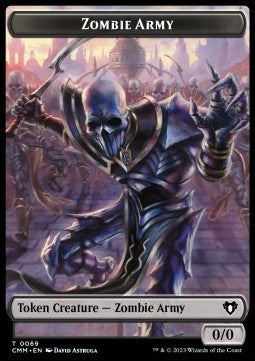 Zombie Army Token (B 0/0) // Human Warrior Token (W 1/1)⁣ - Commander Masters: Extras⁣ (Token)⁣ [T 69/63]