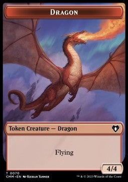 Dragon Token (R 4/4) // Kor Ally Token (W 1/1)⁣ - Commander Masters: Extras⁣ (Token)⁣ [T 70/64]