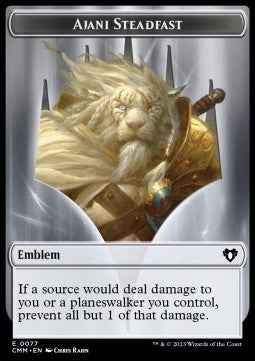 Ajani Steadfast Emblem // Wizard Token (R 1/1)⁣ - Commander Masters: Extras⁣ (Token)⁣ [T 77/71]