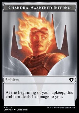 Chandra, Awakened Inferno Emblem // Wizard Token (R 1/1)⁣ - Commander Masters: Extras⁣ (Token)⁣ [T 78/71]